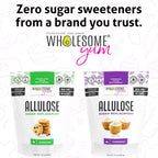 Wholesome Yum Powdered Allulose Sweetener - Natural Keto Powdered Sugar Substitute - Non GMO, Zero Carb, 0 Calorie, Sugar Free, No Aftertaste - Confectioners Sugar Replacement (12 oz, 2 Pack)