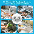 3 in 1 Kitchen Sink Drain Strainer, Upgraded Pop Up Kitchen Sink Stopper with Enlarged 304 Stainless Steel Anti-Clogging Food Catcher Basket Strainer, Fit US Standard 3-1/2'' Kitchen Sink Drain Hole