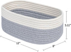 CubesLand Cube Shelf Storage Baskets for Organizing, Woven Shelf, Closet Bins Shelves Toy Basket Box Nursery Baby 2 Packs Organization Off White/Light Gray