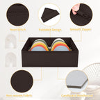 DIMJ Drawer Organizer 15 Pack - Foldable Baby Organizers and Storage & Dresser Organizer for Nursery, Bedroom, Closet - Nursery Organization Dresser Dividers for underwear, Sock, Bra, Belt, Tie, Brown