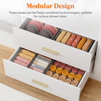 Lifewit Underwear Drawer Organizer for Closet 8 Pack, 3 Sizes Dresser Organizer Dividers, Deep Fabric Foldable Drawer Storage Organizer Bins for Clothes, Sock, Bra, Lingerie, Undies