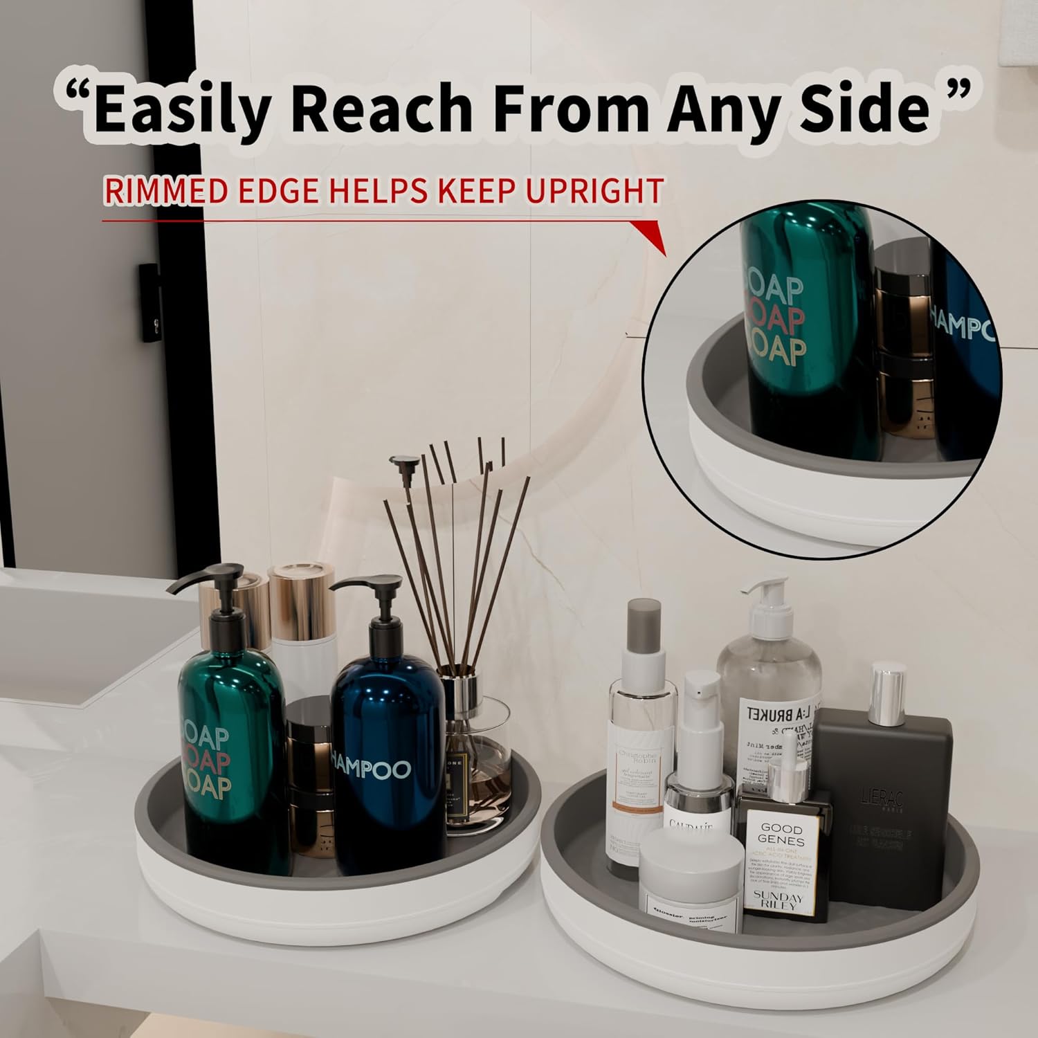 1 Pack 10 Inch Non-Skid Lazy Susan Turntable Organizers - Spinning Rack for Pantry Organization and Storage, Kitchen, Cabinet, Fridge, Bathroom Vanity, Countertop, Under Sink Organizing, Spice Rack