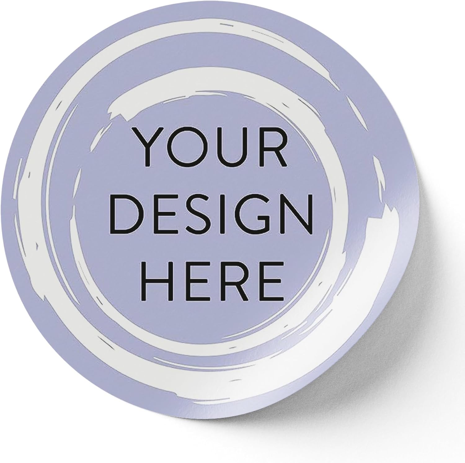 100 Custom Vinyl Stickers - Upload Your own Image, Text, Design, Logo - Personalized Logo Labels for Handmade, Packaging, Bottle, Jars, Candle, Brand Stickers (Lavender Swirls, 1.5x1.5)