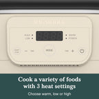 6 Quart Programmable Slow Cooker Removable Healthy Nonstick Crock Pot - Small Kitchen Appliance for Family Dinners - Serves 6+ People - Heat Settings: Keep Warm Oatmeal Oatmeal