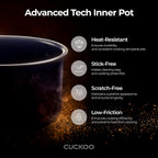 CUCKOO CR-0633F | 6-Cup (Uncooked) Micom Rice Cooker | 11 Menu Options: White Rice, Brown Rice & More, Nonstick Inner Pot, Made in Korea | White