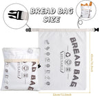 Reusable Bread Bags for Homemade Bread,Cotton Bags with Food Grade TPU Liner Extend Freshness, Large Capacity Cloth Bag for Travel Friendly,Washable,Refrigerable, Gift for Bakers (Set of 2)