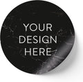 100 Custom Vinyl Stickers - Upload Your own Image, Text, Design, Logo - Personalized Logo Labels for Handmade, Packaging, Bottle, Jars, Candle, Brand Stickers (Black Marble, 4x4)