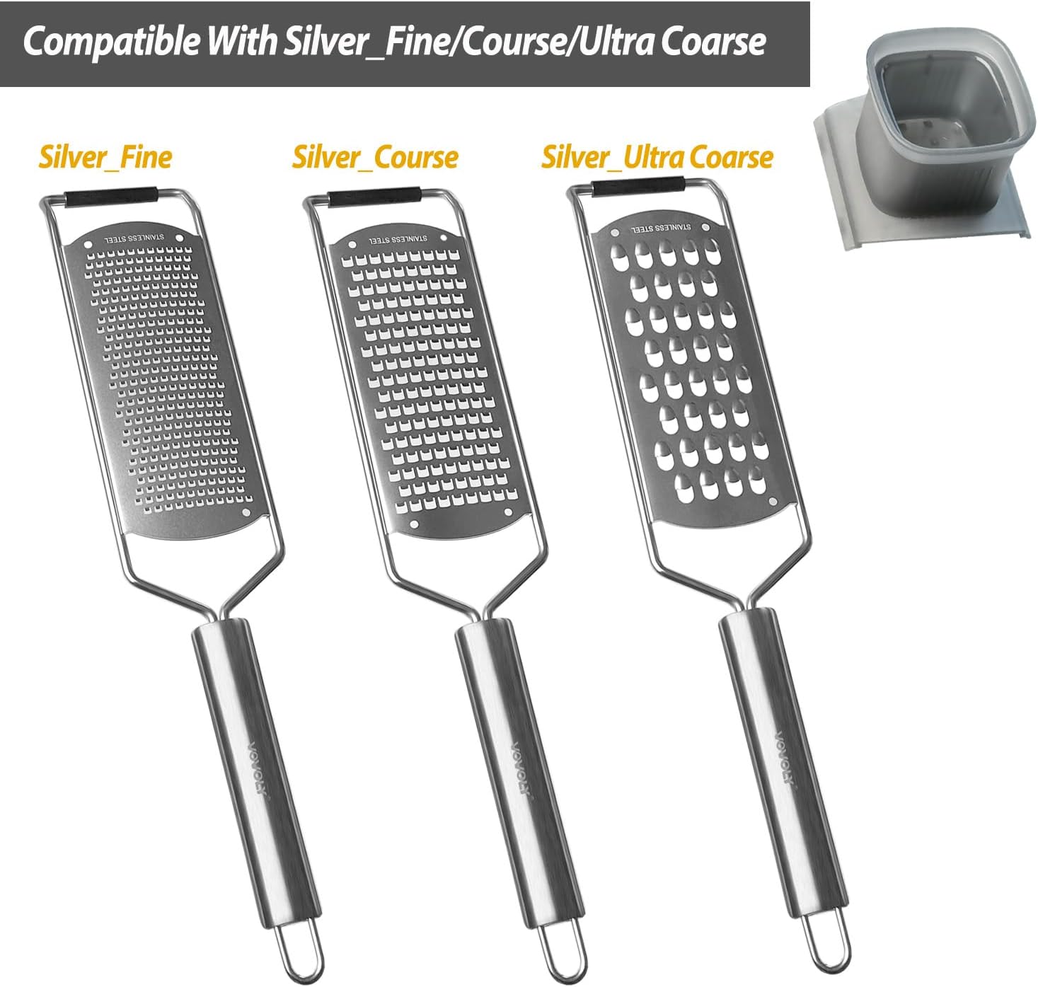 VOVOLY Professional Zester Grater Slider attachment