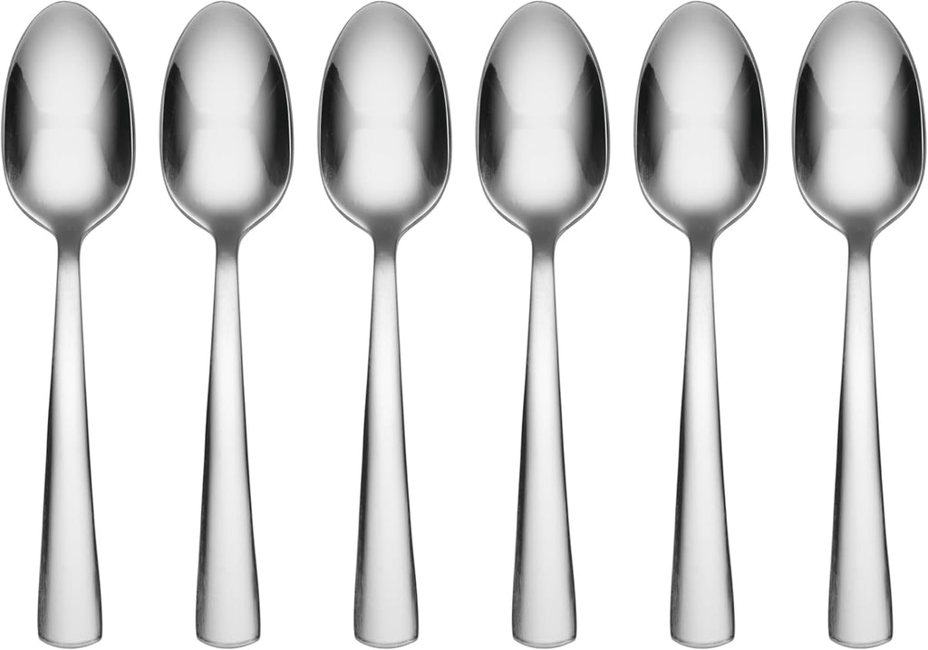 Oneida Nocha Everyday Flatware Cocktail Spoons, Set of 6 18/0 Stainless Steel, Silverware Set