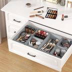 DIMJ Drawer Organizer Clothes 24 Pack - Foldable Baby Organizers and Storage & Dresser Organizer for Bedroom, Closet - Nursery Organization Dresser Dividers for underwear, Sock,Bra, Belt, Tie, Gray