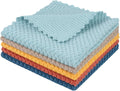 SINLAND Microfiber Dish Cloth for Washing Dishes Rags Best Kitchen Washcloth Cleaning Cloths with Poly Scour Side Popcorn Texture 5 Color Assorted 12Inchx12Inch 5 Pack