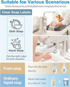 Automatic Foaming Soap Dispenser,4-Level Adjustable Foam, Wall Mount,USB Rechargeable,12.8oz/ 380ml,Touchless Hand & Dish Soap Dispenser for Bathroom, Kitchen,Hotel, Restaurant
