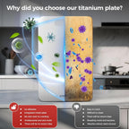 Titanium Cutting Boards for Kitchen, 100% Pure Titanium Cutting Boards Double Sided Non Toxic Cutting Board, Hygiene Durable Dishwasher Safe 13”× 8”