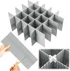 Blosssound 15pcs 5.12x 15 Tall Drawer Divider Adjustable Drawer Organizer DIY Ultra Deep Storage Organizer Separator with Fixed Buckle for Underwear Socks Dormitory Office Kitchen Bedroom(Grey)