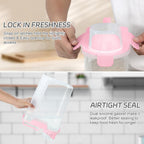 Rice Storage Container 10 Lbs, Pet Cat Dog Food Storage Container with Larger Spout and Cup, Airtight Cereal Containers Storage Food Cereal Dispenser, Kitchen and Pantry Organization Bin-Pink