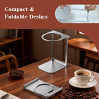 Portable Foldable Coffee Machine Stand with Pour Over Stand for Pour Over Coffee Dripper