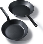 SENSARTE Nonstick Frying Pan Set 2-Piece, Oven Safe Skillets with Swiss Coating, Induction Compatible Chef Pan Set, Dishwasher Safe Cooking Pans, PFOA PFOS Free, 10 and 12 Inch