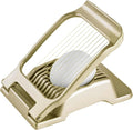 Egg Slicer for Hard Boiled Eggs, Heavy Duty Metal Stainless Steel Aluminum Alloy Egg Cutter for Egg Strawberry Mushroom Hot Dog Soft Fruit Kitchen Tool (Gold)