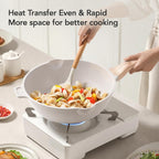 Caannasweis 20Pcs Cookware Sets, Nonstick Pots and Pans Set, Granite Induction Cookware, Non Stick Kitchen Cooking Set, Grayish White Grill Pan Set, PFOS PFOA Free