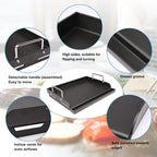 Griddle for Gas Grill, Flat Top Cast Iron Griddle Insert for Outdoor Gas Grill, 17" x13" Nonstick Coating Cooking Skillet Pan Teppanyaki for Weber Charbroil Camp Chef and Gas/Charcoal/Electric Grill