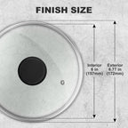 Wadaza Pan Lid 6.5 Inch - Tempered Glass Pot Lid - Oven Safe Replacement Glass Lid for Frying Pan Wok Pot Skillet