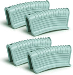 Patelai 4 Pcs Silicone Assist Hot Pan Handle Holder Pot Handle Covers for Cast Iron Skillets Holder Sleeve Nonslip Heat Resistant Pan Cover for Enameled Griddles Casserole Frying Cookware(Mint Green)