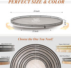 24" Lazy Susan Wood Turntable Organizer for Kitchen Decor, Farmhouse Round Wooden Larger Lazy Susan Organization and Storage for Cabinet, Dining Table, Pantry, Bathroom, Countertop, Centerpiece