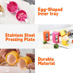 Egg Shell Opener Egg Separator for Raw Eggs,Hard Boiled Egg Peeler Egg Cube Egg Separator,Quickly Cutting Off Cooked Eggs,Stainless Steel Eggshell Breaker Kitchen Gadgets (3 set)