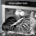 Nonstick Ceramic Frying Pan Set,8inch&9.5inch&11inch Stainless Steel Frying Pan Skillet W/Glass Lid,Titanium Ceramic Omelet Pans,Kitchen Cooking Pan Set, Compatible W/All Cooktops