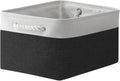 TheWarmHome Storage Bins for Shelves - 1 Pack 15.7x11.8x8.3 inch Canvas Storage Basket for Organizing Cubes Gift Dog Cloth Toy (White & Black)