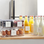 Talented Kitchen 157 Minimalist Style Fridge and Pantry Labels for Containers - Preprinted Kitchen and Refrigerator Organization Stickers for Jars, Food Containers (Black Print on White Matte Backing)