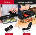 Fullstar Vegetable Chopper & Mandoline Slicer for Kitchen - Food Chopper with Container, Cheese Grater, Home Essentials & Kitchen Gadgets (All in 1, Black)