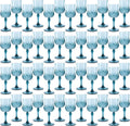 Plastic Wine Glasses，Plastic Goblets Vintage Style Cordial Drinking Glasses for Wedding Reception, Grand Event Party Supplies (48, Dusty Blue)