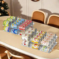 Can Organizer for Pantry Free Combination Can Dispenser,Clear 2 Pack 2 Tier Storage Rack for 48 Cans Suitable for Cabinet Pantry Fridge Countertop (3 * 2)