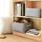 TheWarmHome Large Storage Bins Basket, 2 Pack Grey Fabric Storage Cubes for Changing Table Nursery Livingroom Kidsroom Playroom Toy, Collapsible Storage Baskets for organizing Shelves Closet
