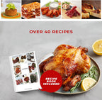CUCKOO CAFG-A0601S Countertop Air Grill | Air Grill, Air Fry, Roast, Bake & Broil, Easy to Clean, Dishwasher Safe Accessories, Recipe Book Included, Stainless Steel