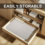 2 Pack Dish Drying Mat, Large 16" x 18" Highly Absorbent Microfiber Kitchen Counter Mat, Dish Drying Pad for Dishes,Perfect Drying Mat for Kitchen Counter, Utensils, Pots and Pans, Grey