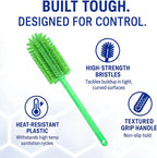 SPARTA Scrub Brush Bottle Brush, Dishwasher Safe Brush with Hanging Hole for Cleaning, Plastic, 16 Inches, Lime