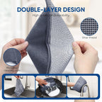 Forggon10 Pcs New Upgrade 2-Layer Non Scratch Wire Dishcloth,Wire Dishwashing Rag, Non-Scratch Wire Dishwashing Rags for Wet and Dry, Kitchen Cleaning Dish Rags for Cookware,Sinks, Dishes,Stove