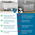 2 PCS Stove Grease Splatter Screens Guard | Range Backsplash Splatter Guard for Wall | 2 Sided Foldable Splash Shield Metal Panel Protector for Cooking, Stainless Steel, 15.7 X 15.7 X 15.7 Inches
