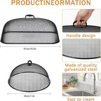 8 Pcs Metal Mesh Screen Food Cover for Outdoors Set Including 2 Pcs Extra Large 18.5 in Mesh Food Tents for Outdoor 6 Pcs 11 in Large Dome Picnic Food Covers Mesh Food Covers