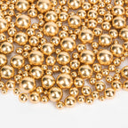 Gold Pearl Sprinkles,Candy Pearls for Baking,Sprinkle Mix Size,Edible Sugar Cake Decorations,Cupcake Toppers,Cookie Decorating,Donuts Ice Cream Decorating,Wedding Birthday Party Valentines Christmas Supplies,130g/4.58oz