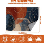 Abstract Stones Art Dish Drying Mat for Kitchen Counter Microfiber Absorbent Dish Kitchen Drying Mat Draining Reusable Washable for Dishes/Utensils/Counterto