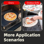 14" Round Pizza Stone, Heavy Duty Cordierite Pizza Pan for Grilling & Pizza Oven, High Temperature Resistant Baking Stone for Pizza, Bread, Meat