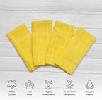 100% Cotton Terry Dish Towels, 4 Pack Plain, 16 x26 Inches, Super Soft and Absorbent Kitchen Towels, Perfect for Kitchen Cleaning and Dish Washing | Yellow
