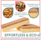 bioGo 24 Pack Biodegradable Kitchen Sponges - Eco-Friendly, Compostable, Natural Cellulose Dish Sponge - Biodegradable - Kitchen