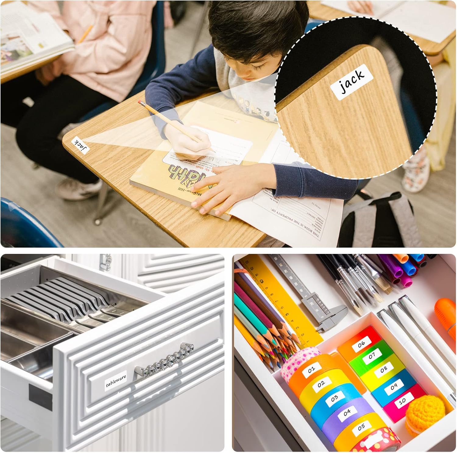 1680 Pcs Matte White Labels Blank Stickers Small Sticky Labels Removable Price Tags Labels Stickers for Jars Boxes Envelopes File Folders School Office Home (10 X 20 mm)