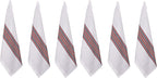 Urban Villa Kitchen Towels, Premium Quality, Cotton Dish Towels,Mitered Corners,Ultra Soft (Size: 20X30 in), White Waffle Stripes, Highly Absorbent Bar Towels & Tea Towels - (Set of 6)