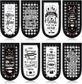 Patelai 8 Pcs Kitchen Them Cast Iron Skillet Handle Covers Heat Resistant Pan Handle Holder Sleeve Black and White Buffalo Plaid Non Slip Skillet Pot Holders Mitt for Kitchen BBQ Baking Cookware Decor