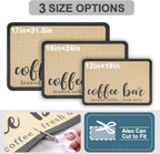 Coffee Mat - Absorbent Hide Stain Rubber Backed Dish Drying Mat for Kitchen Counter - Bar Mats for Countertops Accessories Fit Under Coffee Maker Espresso Machine